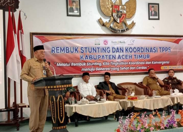 Pj Bupati Aceh Timur Buka Acara Rembuk Stunting Tahun