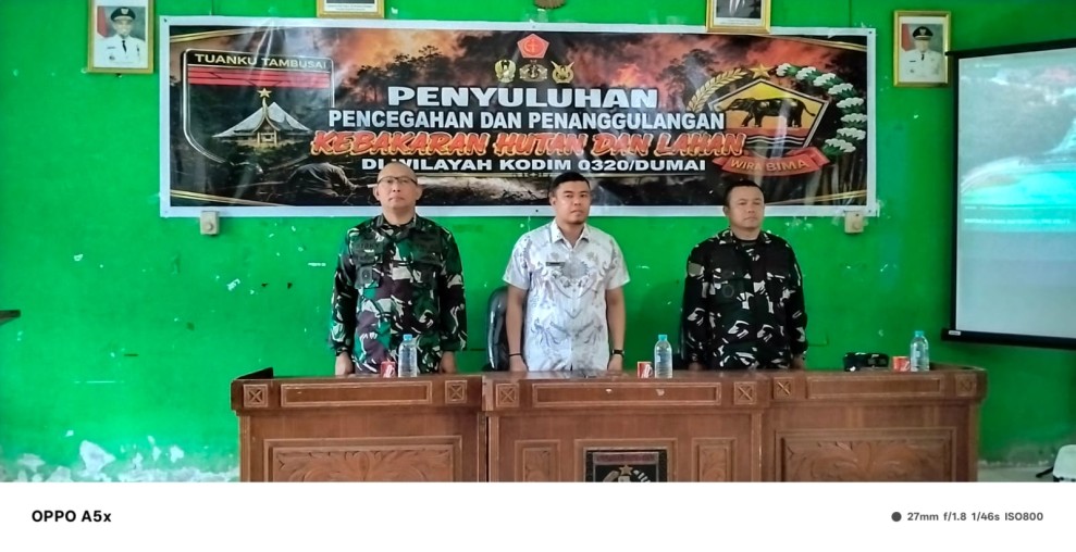 Camat Sungai Sembilan Sambut Pasis Seskoad bersama Tim Karhutla Markas Besar TNI