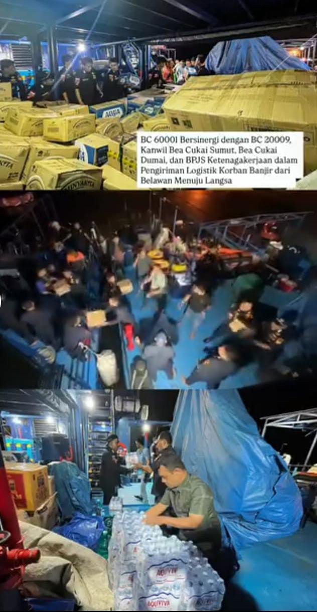 Sinergi Bea Cukai Dumai Salurkan Bantuan untuk Korban Bencana Alam Di Sumatera Utara dan Seluruh Indonesia