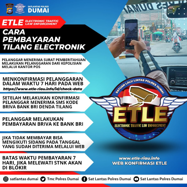 Tertibkan Lalin saat Berkendara, Satlantas Polres Dumai Terapkan ETLE