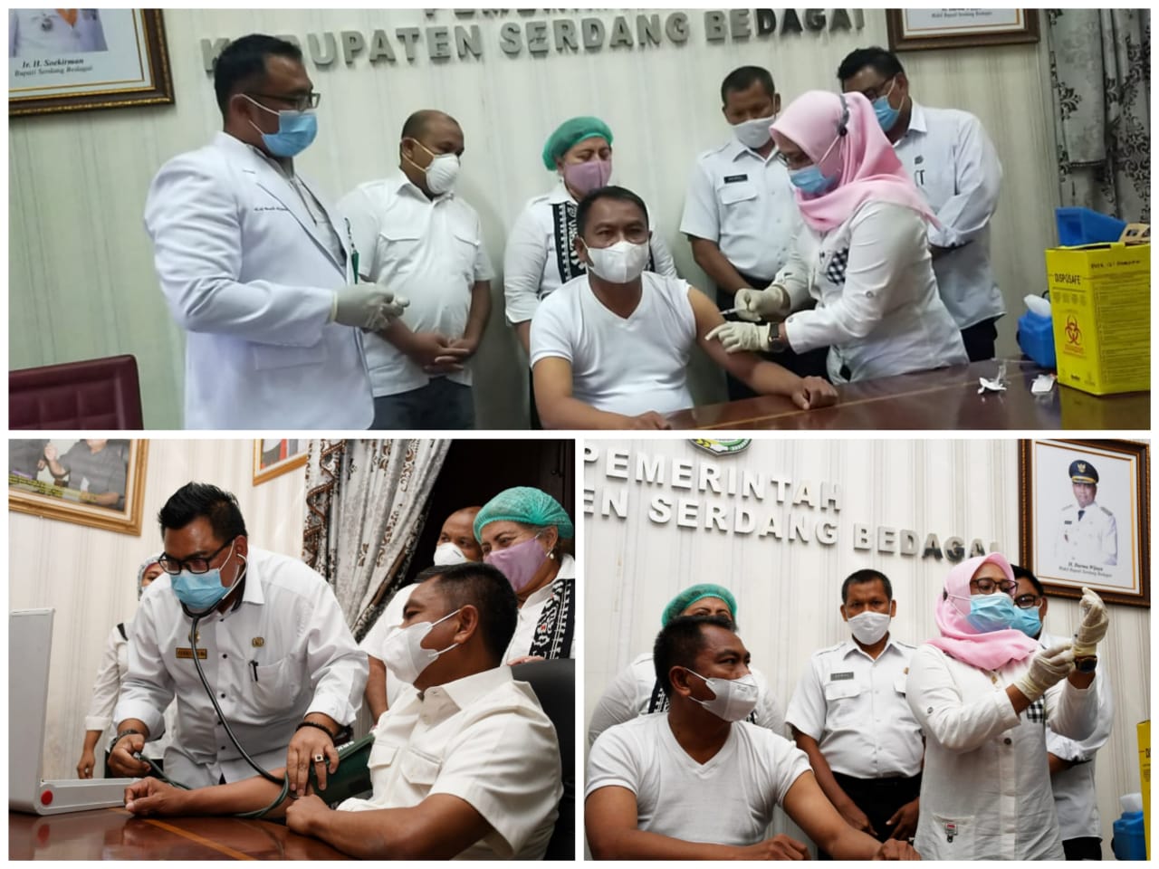 Menjadi Orang Pertama Disuntik ,Wabup Darma Wijaya:  Vaksin Sinovac Covid-19 ini aman dan halal