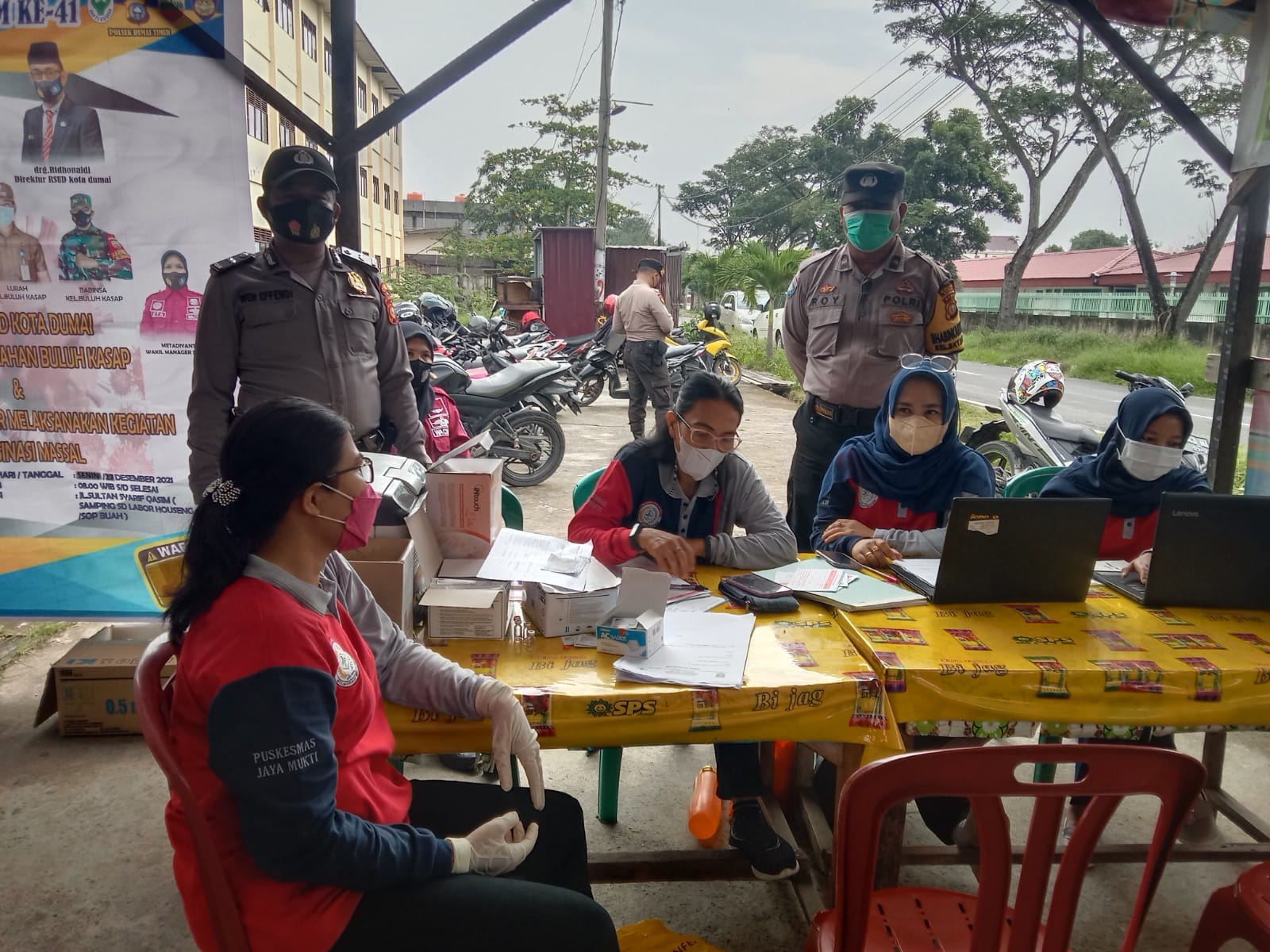 Dalam Rangka Hut Satpam Ke-41 Berkolaborasi RSUD Kota Dumai Gelar Vaksinasi
