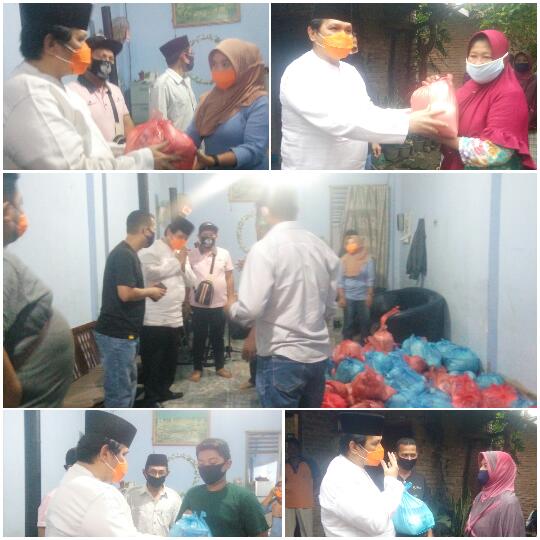 H-2 Lebaran, Binsar Situmorang Bagikan 495 Paket Sembako Kepada Warga Siantar
