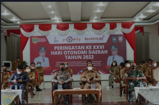 PENJABAT SEKRETARIS DAERAH PAKPAK BHARAT IKUTI PUNCAK PERINGATAN HARI OTONOMI DAERAH 2022