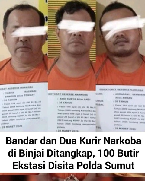 Poldasu Tangkap Bandar Dan Kurir Narkoba, Ratusan Butir Ekstasi Diamankan