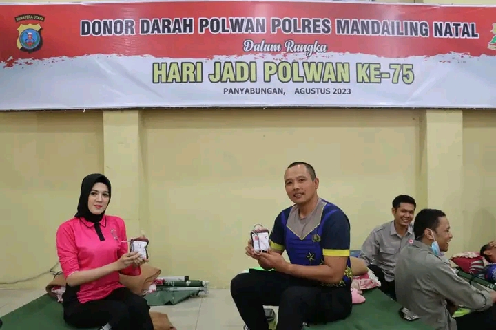 Sambut Hari Jadi Polwan Polres Madina, Gelar Donor Darah