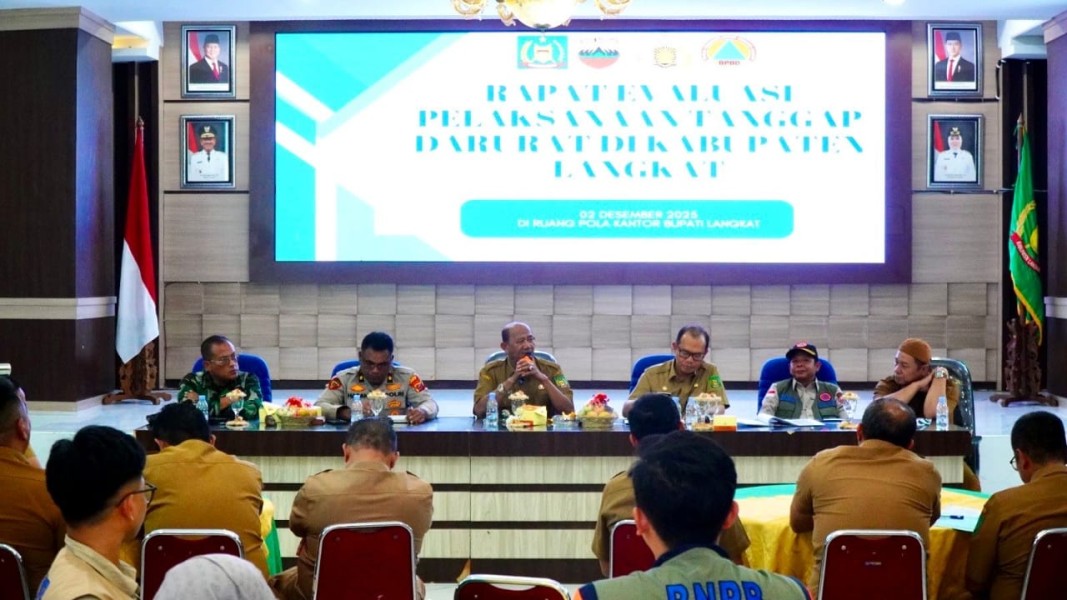 Kolaborasi Dengan BNPB, Bupati Syah Afandin Perintahkan Jajaran Untuk Cepat Tangani Banjir Langkat