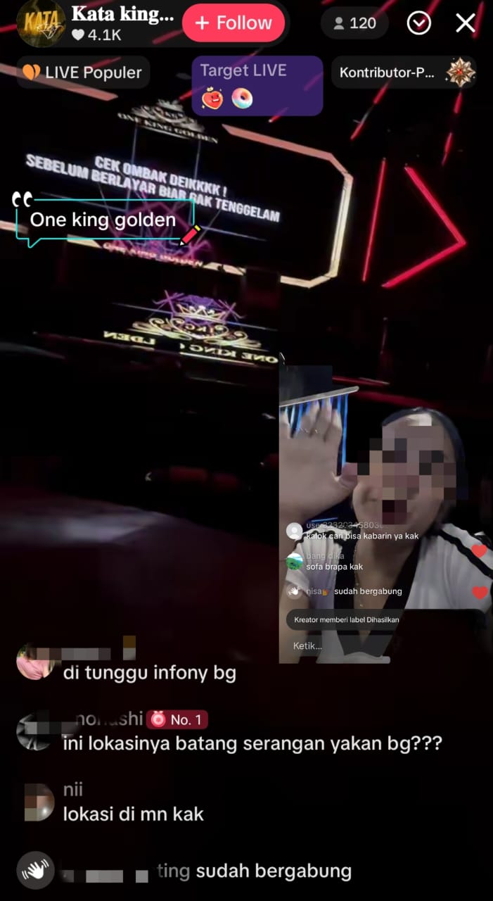 Tutup Mata atau dapat Restu? One King Golden kembali Grand Opening Dimeriahkan LC Live Tik Tok Pamerkan Suasana Sound Di Medsos