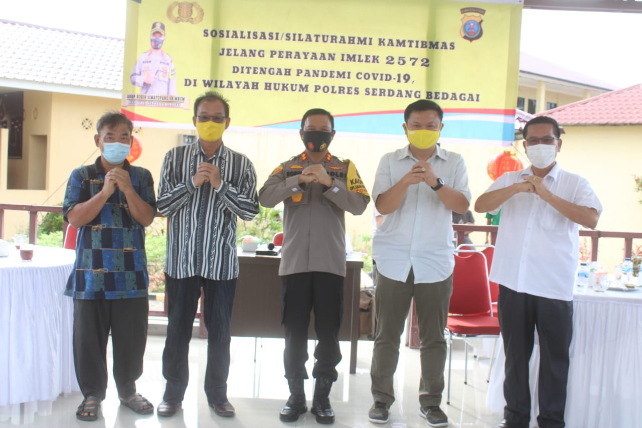 Ditengah Pandemi, Kapolres Sergai Sosialisasi Tokoh Etnis Tionghoa Jelang Perayaan Imlek
