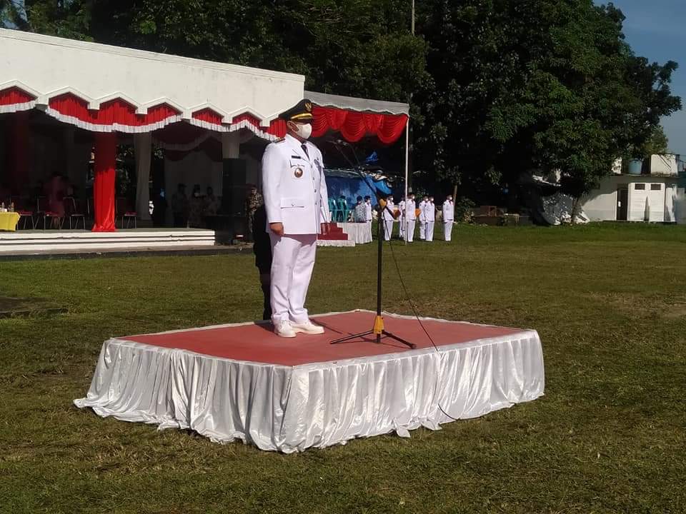 Bupati Labuhanbatu Inspektur Upacara pada  Peringatan Hari Sumpah Pemuda ke-93 Tahun 2021