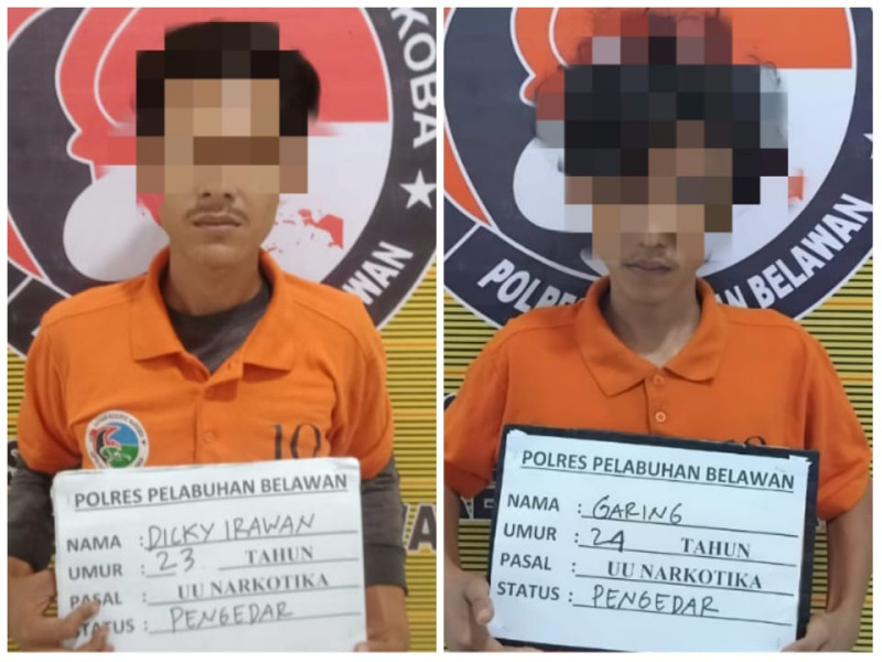 Sat Narkoba Polres Pelabuhan Belawan Tangkap Dua Pengedar Narkoba Di Banjaran