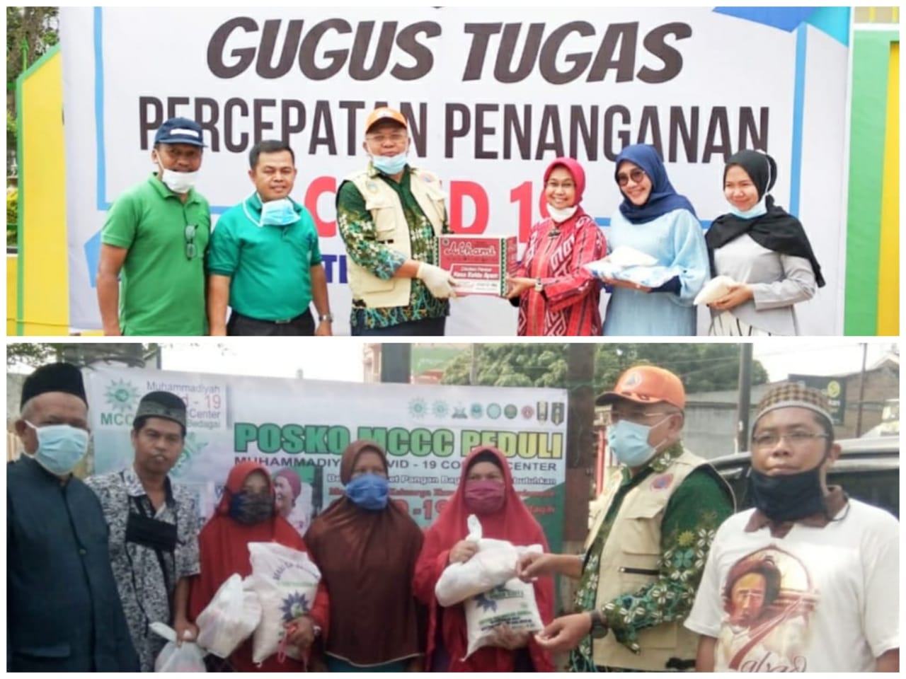 Ketua Gugus Ir H Soekirman Salurkan Bantuan Sembako Bersama Ketua DPC Muhammadiyah Sergai