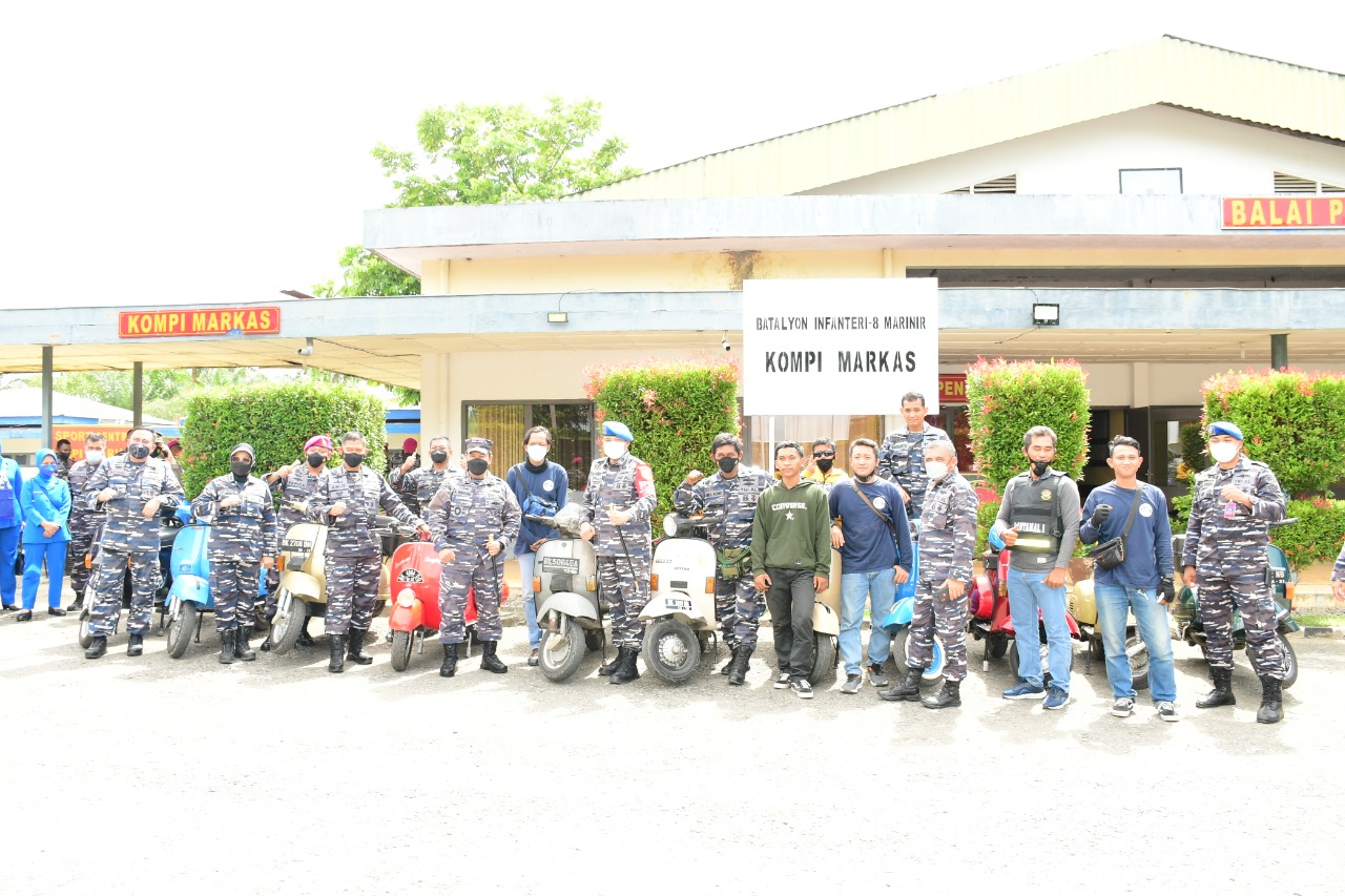 Komunitas VESPA LantamaI I Sambangi Serbuan Vaksinasi Maritim Kab.Langkat