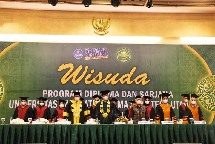Wakil Bupati Deli Serdang Menghadiri Wisuda Program Diploma dan Sarjana UNUSU Angkatan III TA 2022
