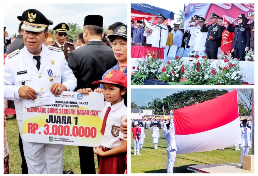 Upacara HUT Ke-79 Kemerdekaan RI Tahun 2024 Kabupaten Simalungun Dipusatkan di Kota Perdagangan