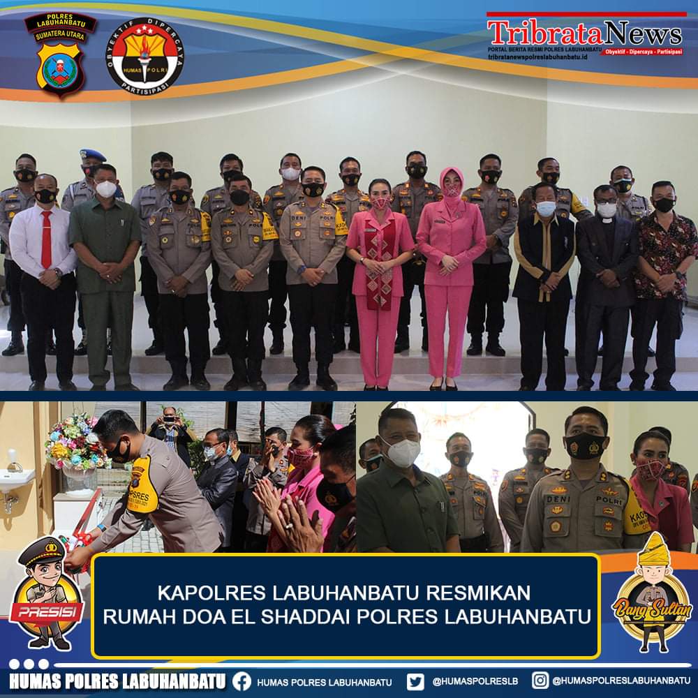 Kapolres Labuhanbatu Resmikan Rumah Doa EL SHADDAI di Mapolres Labuhanbatu