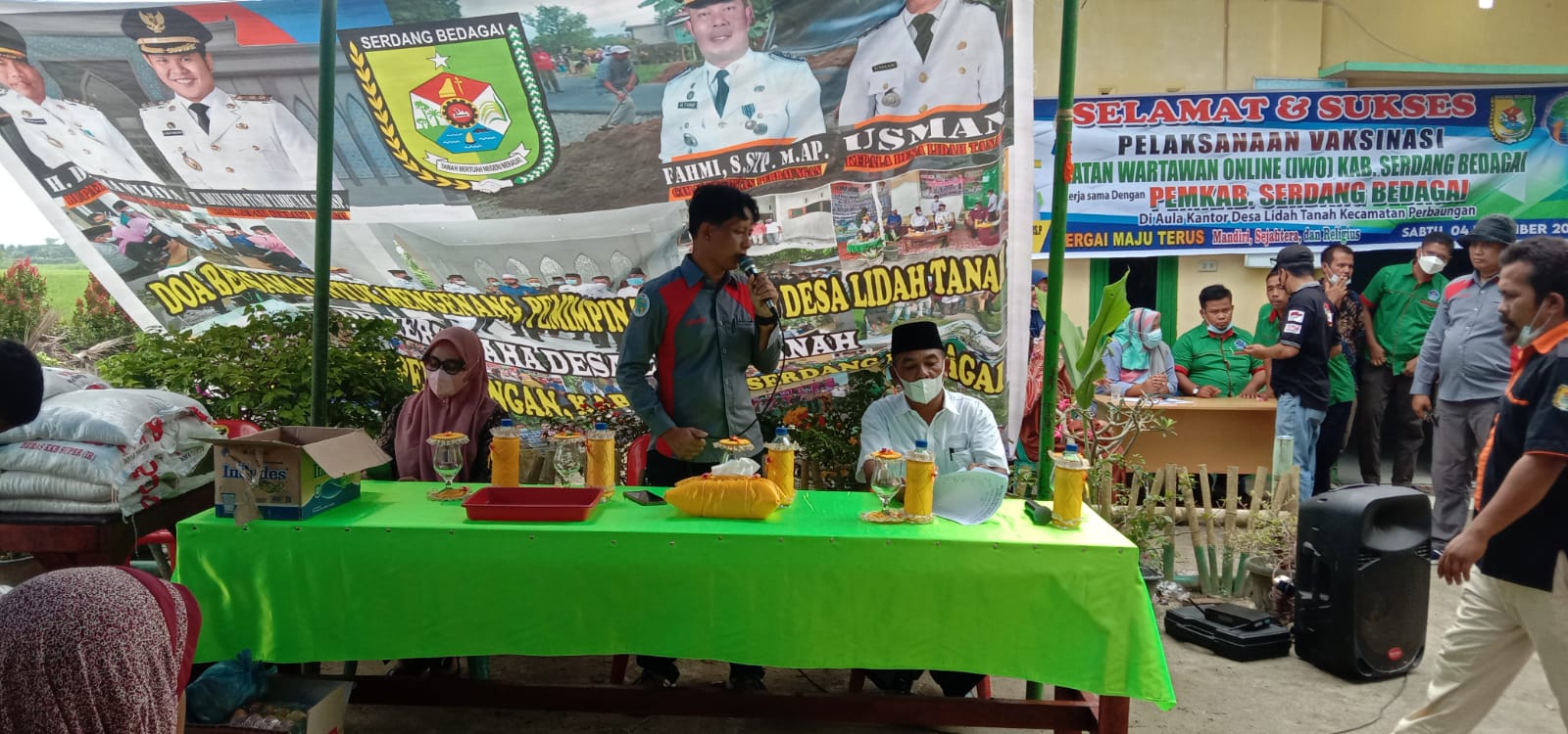 200 Warga Desa Lidah Tanah  Ikuti Vaksinasi IWO Sergai