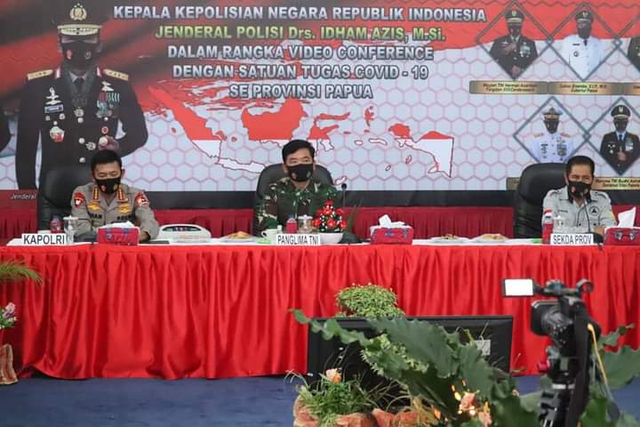 Panglima TNI dan Kapolri Pimpin Rapat Penanganan Covid-19 di Provinsi Papua