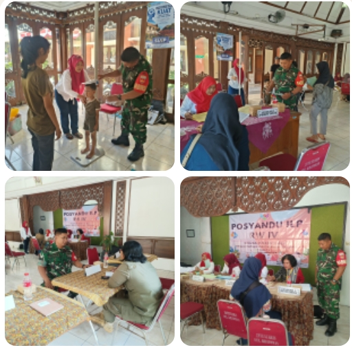 Peran Serta Babinsa Kratonan Dalam Kegiatan Posyandu