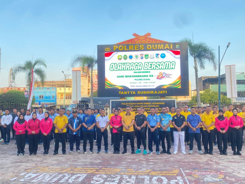 Polres Dumai Gelar Pekan Olahraga dan Bakti Sosial Semarakkan Hari Bhayangkara ke-80