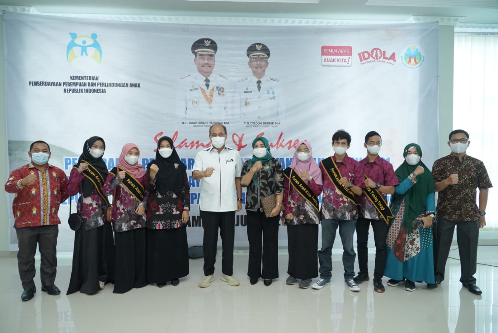 Kota Tebing Tinggi  Meraih  Penghargaan Kota Anak Katagori Madya Tahun 2021