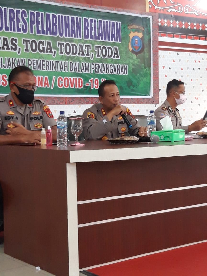 AKBP Dr.Mhd R Dayan Pimpin Rapat Koordinasi Tentang Kepatuhan Kebijakan Pemerintah