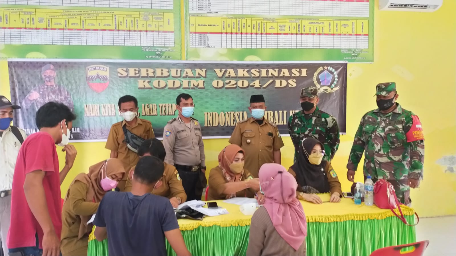 Kodim 0204/DS Melalui Koramil 09/TM  Targetkan 170 Vaksin Warga Desa Makmur