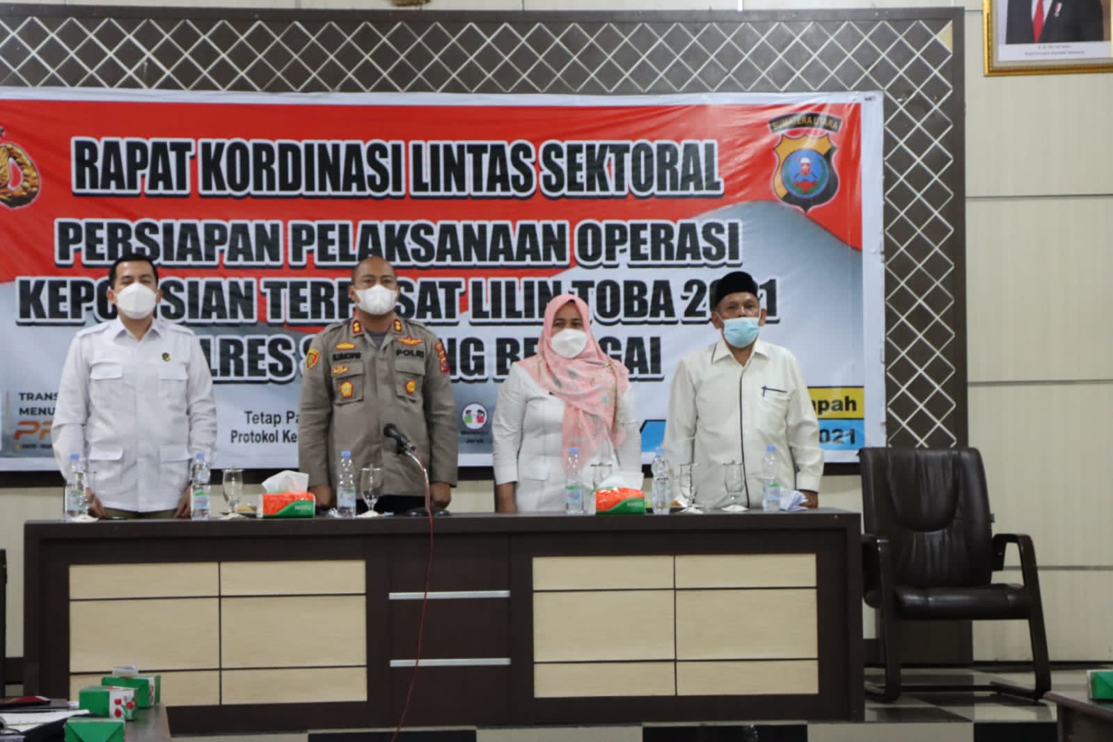 Kapolres Serdang Bedagai Pimpin Rakor  Operasi Lilin Toba 2021 