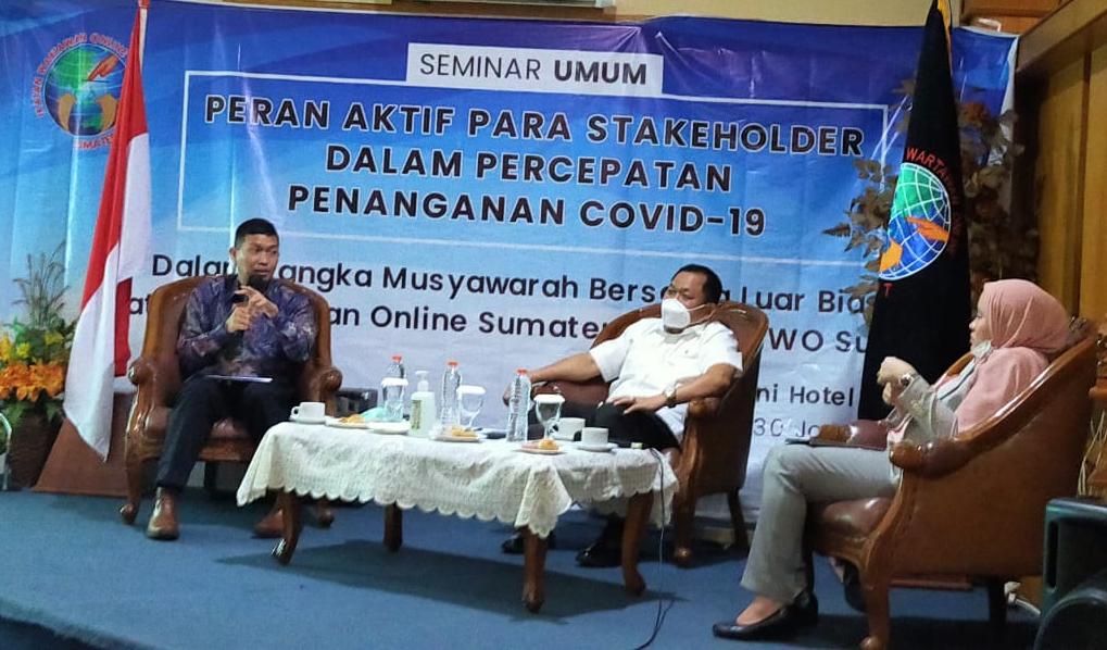 Gubsu Apresiasi  IWO Sumut Gelar Seminar, Peran aktif Stakeholder dalam percepatan penanganan Covid-