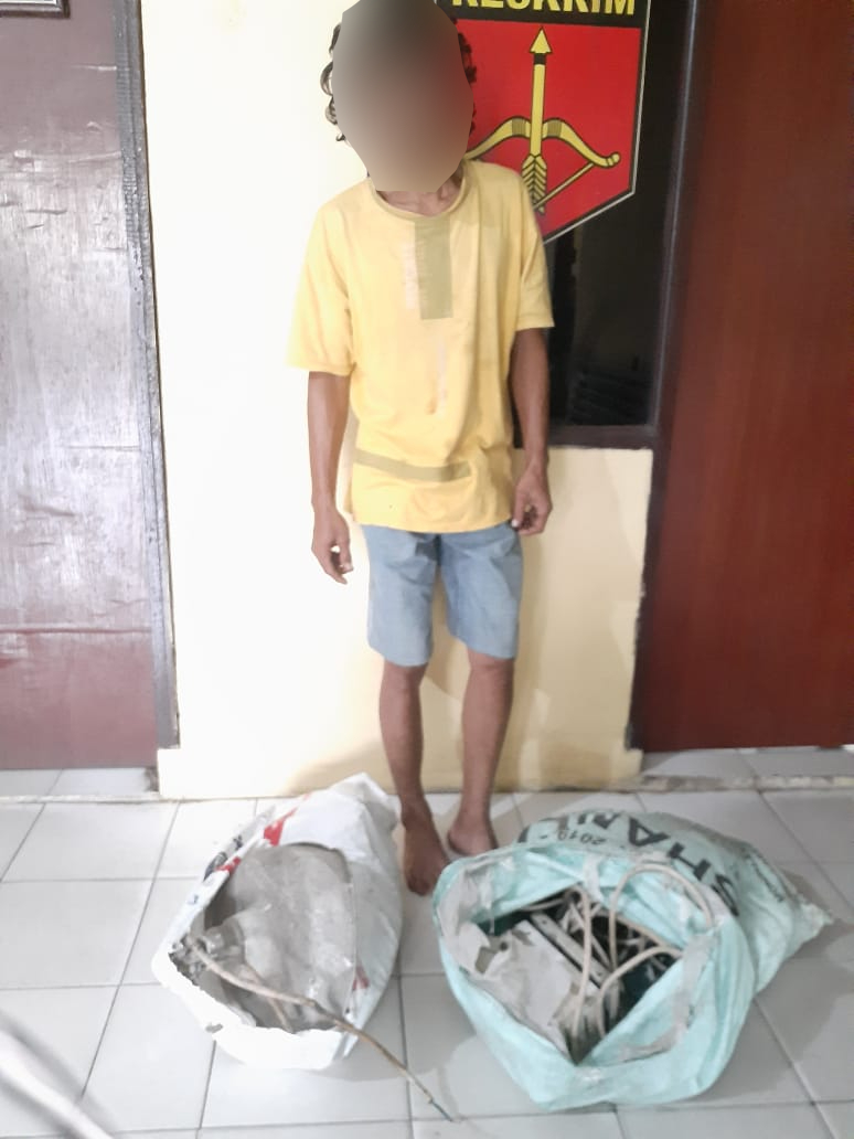 Curi Besi Milik PT. Morawa Inawood  RR di Gelandang  Ke Polsek Tanjung Morawa