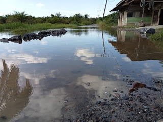 Kerusakan jalan Desa Sialang Taji Aek Kanopan menghambat perekonomian Masyarakat