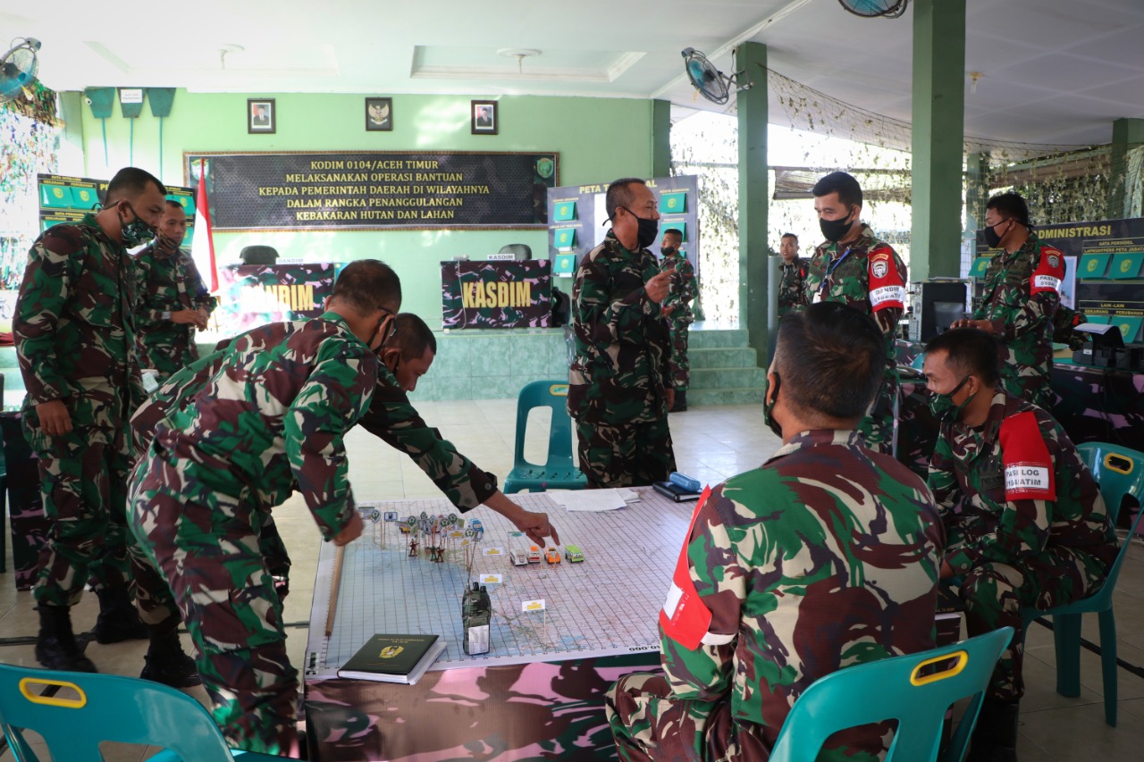 Danrem 011/Lilawangsa Kolonel Sumirating Baskoro, S.E Tutup Latihan Posko-I Kodim 0104/Aceh Timur