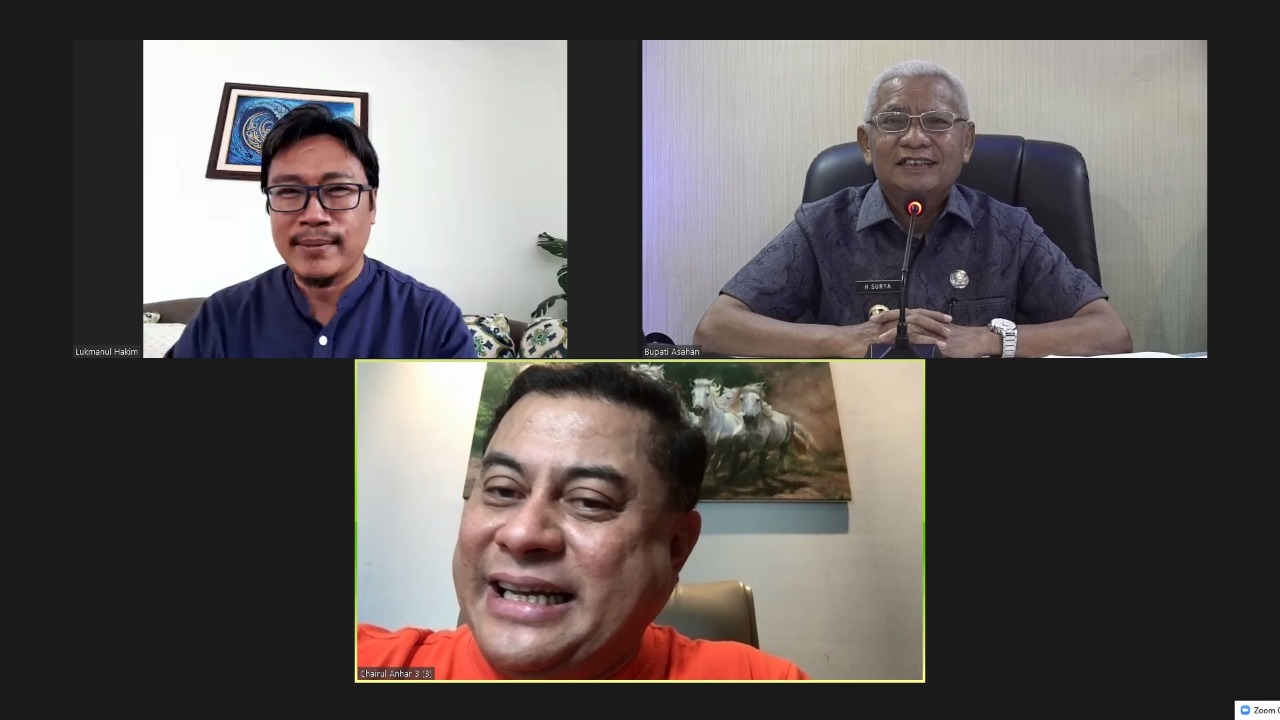 Bupati Asahan Lakukan Vidcon  Dengan Indonesian Diaspora Network Chapter Malaysia