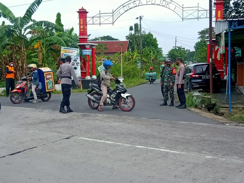 Operasi Penegakan Prokes Gabungan, Digelar di Desa Pojok, Tawangsari
