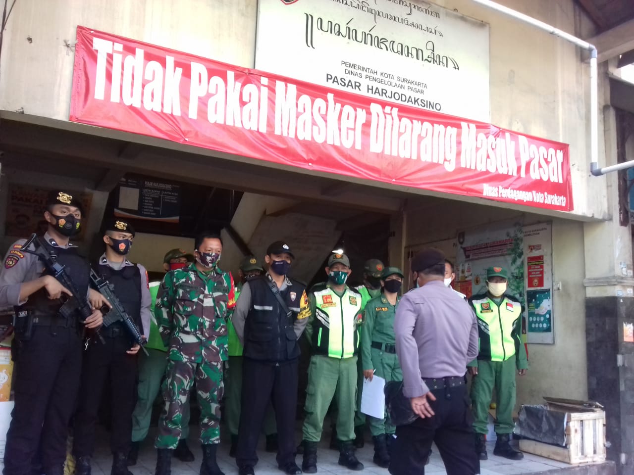 Operasi Yustisi Masker AKB Sasar Ke Pasar Tradisional