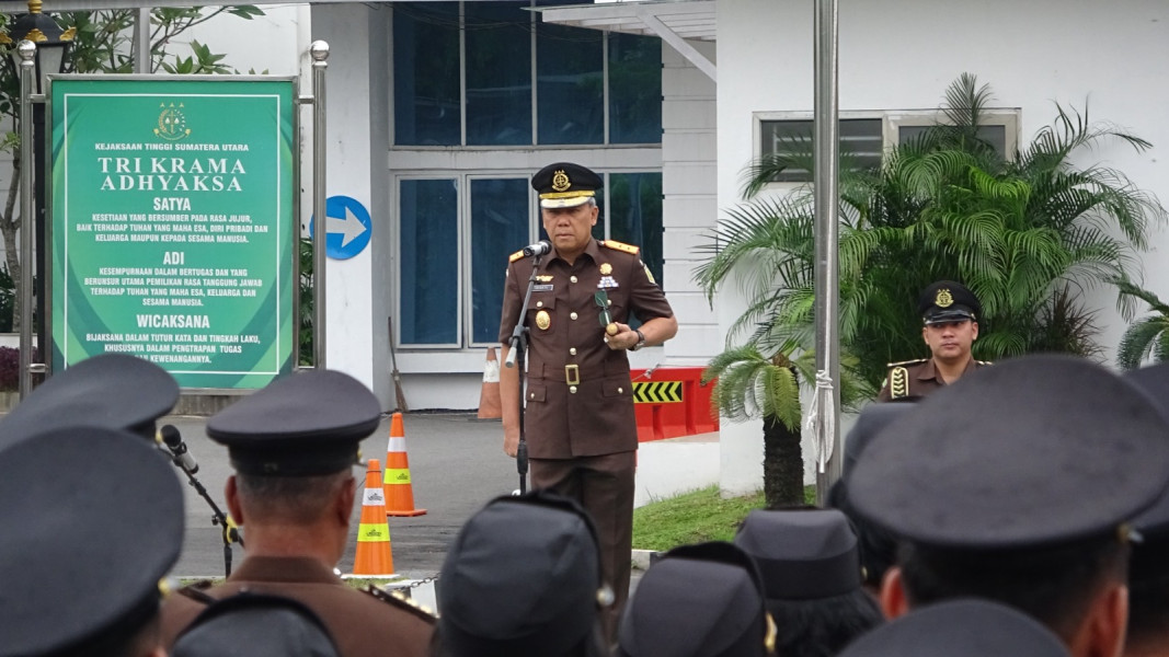 Idianto Pimpin Upacara Peringatan Hari Lahir Pancasila Kejaksaan Tinggi Sumatera Utara