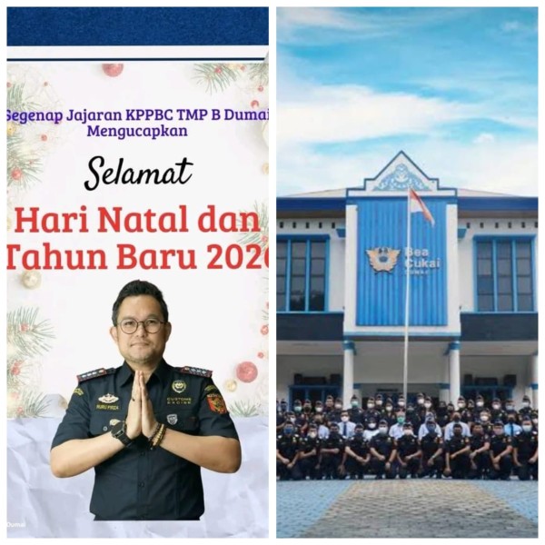 Ruru Firza Isnandar Kepala Kantor Bea Cukai Dumai  Beserta Staf Mengucapakan Selamat Natal Dan Tahun Baru 2026