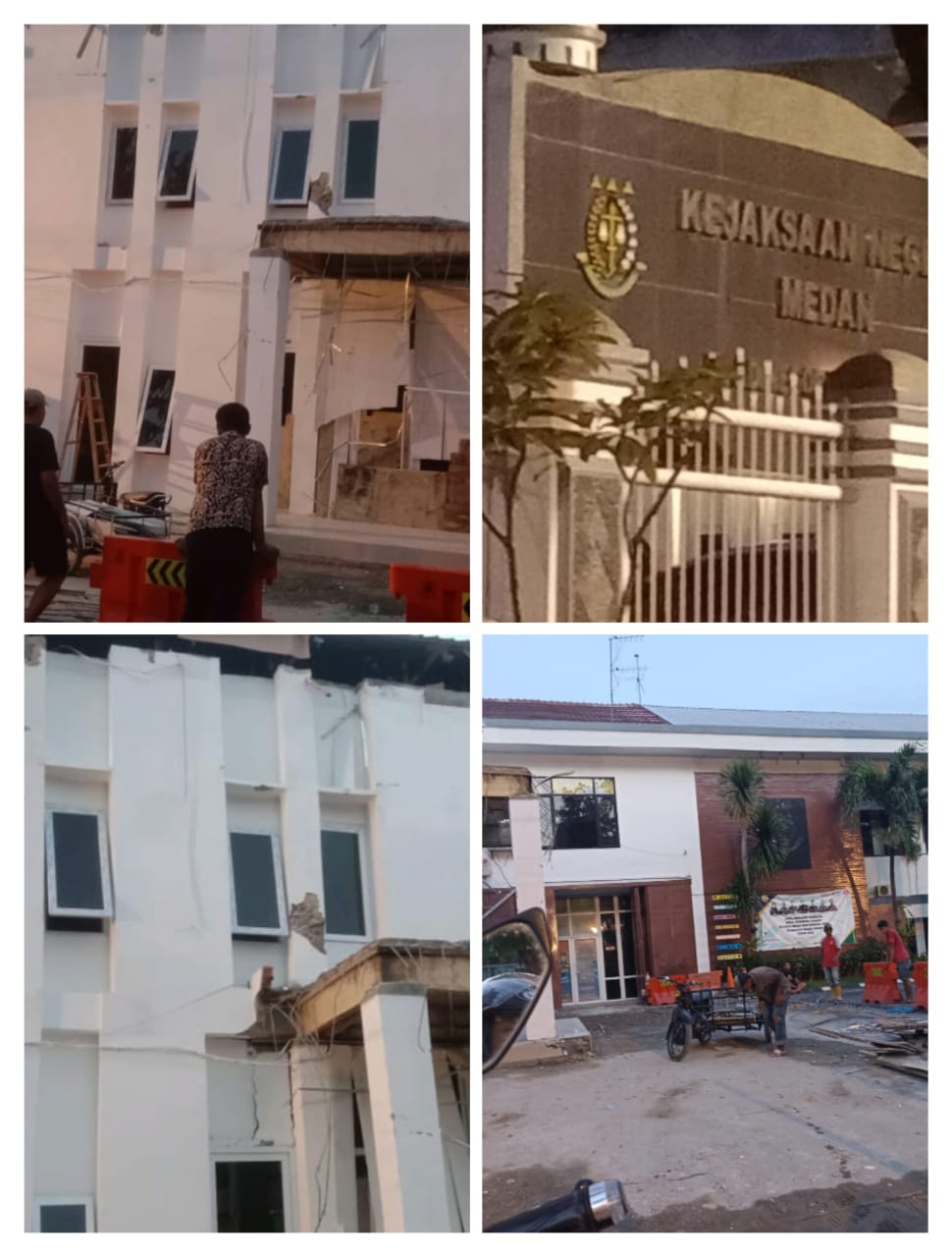 Bangunan Baru di Kejari Medan Roboh