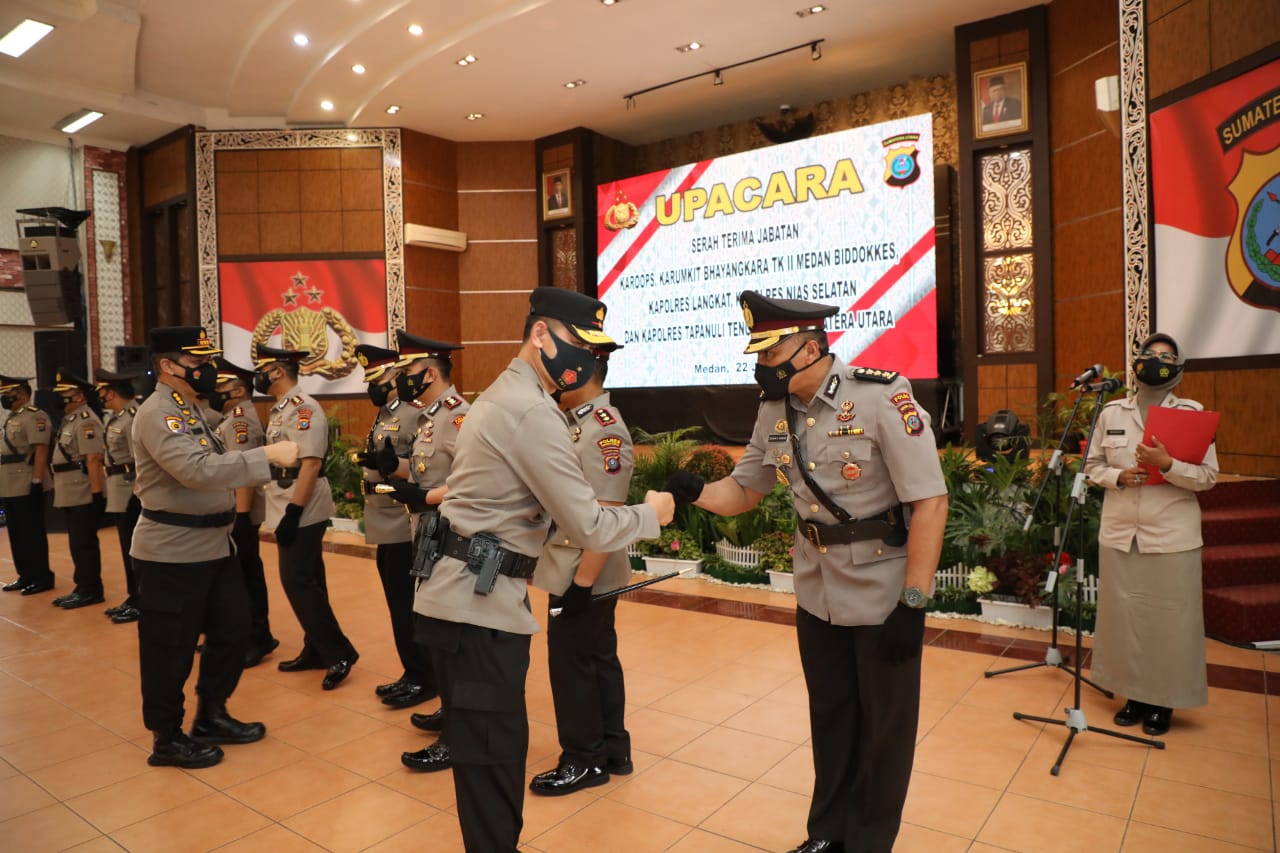 Pimpin Sertijab PJU dan Para Kapolres, Kapolda Sumut : laksanakan Tugas dengan Penuh Tanggungjawab