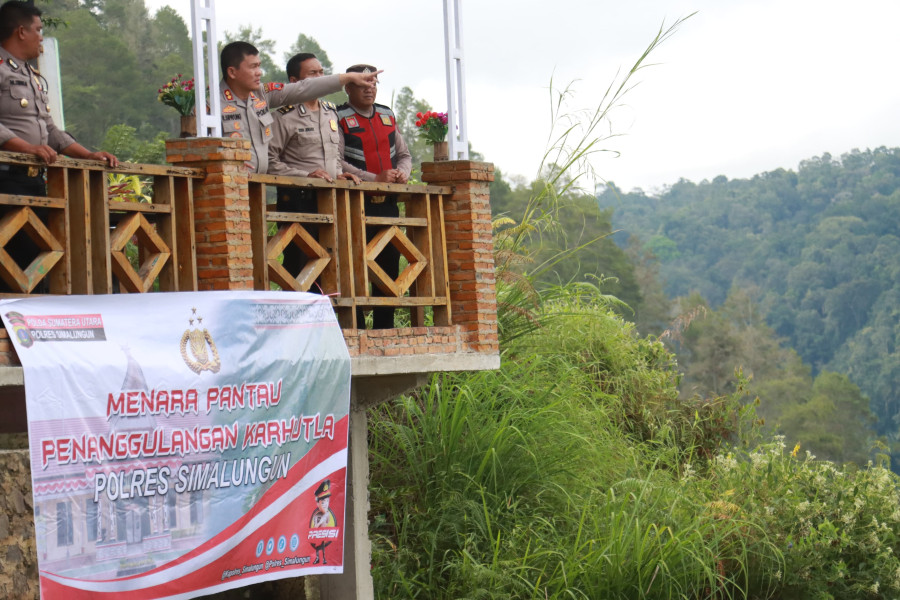 Tingkatkan Penanganan Karhutla, Polres Simalungun Dirikan Menara Pantau