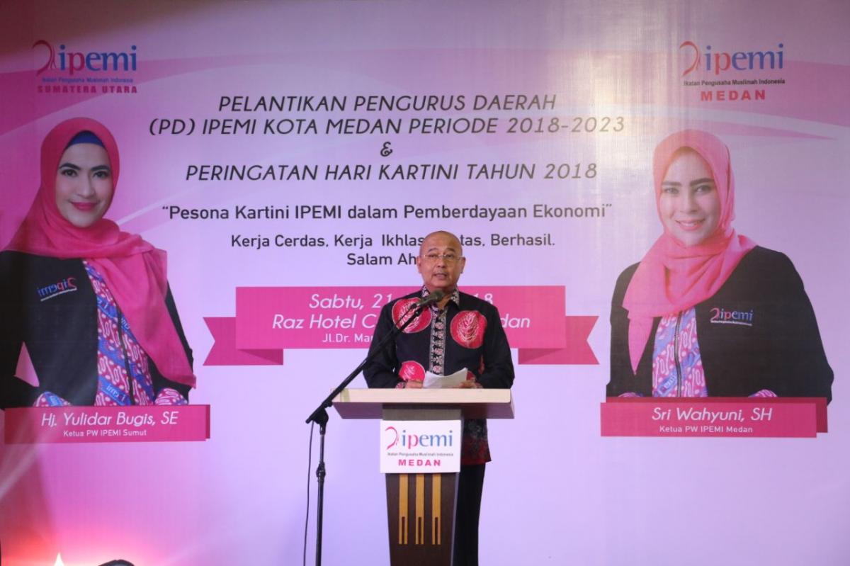 Wali Kota  Hadiri Pelantikan Pengurus Daerah Ikatan Pengusaha Muslimah Indonesia Medan periode 2018-
