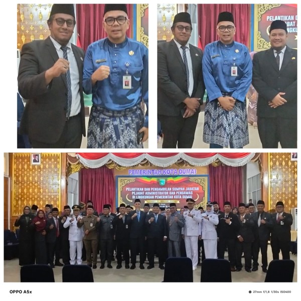 Selamat Atas Pelantikan Kabid Baru Insani Taqwa Saili S.T. Sumber Daya Air PU Kota Dumai.