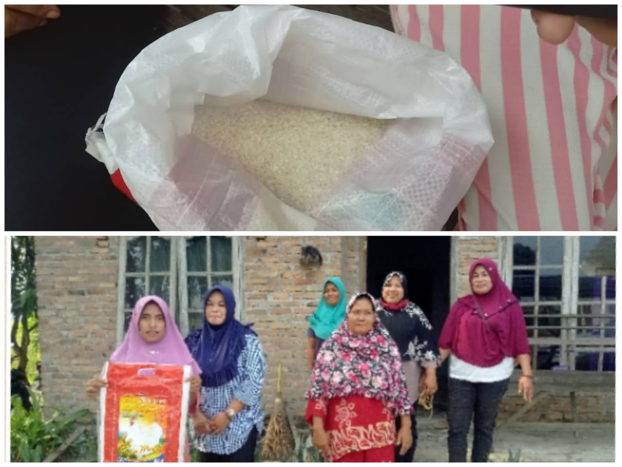 Beras Bagus, Ibu-ibu KPM PKH Penerima BPNT Pantai Cermin Berikan Apresiasi Ketua DPRD Sergai