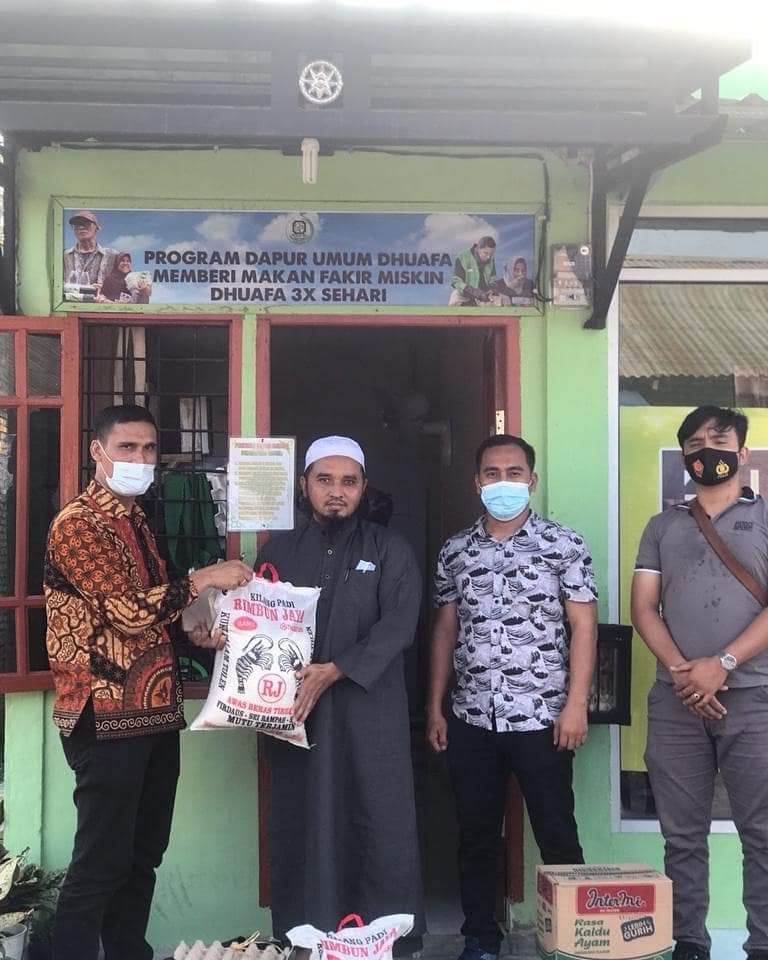Yayasan Masjid Nurul Iman dapat bantuan dari Satres Narkoba Polres Labuhanbatu.