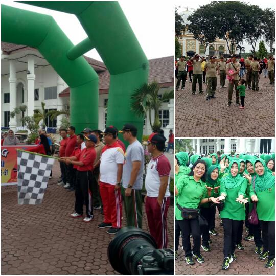 Peringati Hari Ibu, Sinergi Tiga Pilar Asahan, Sukseskan Gerak Jalan Santai 