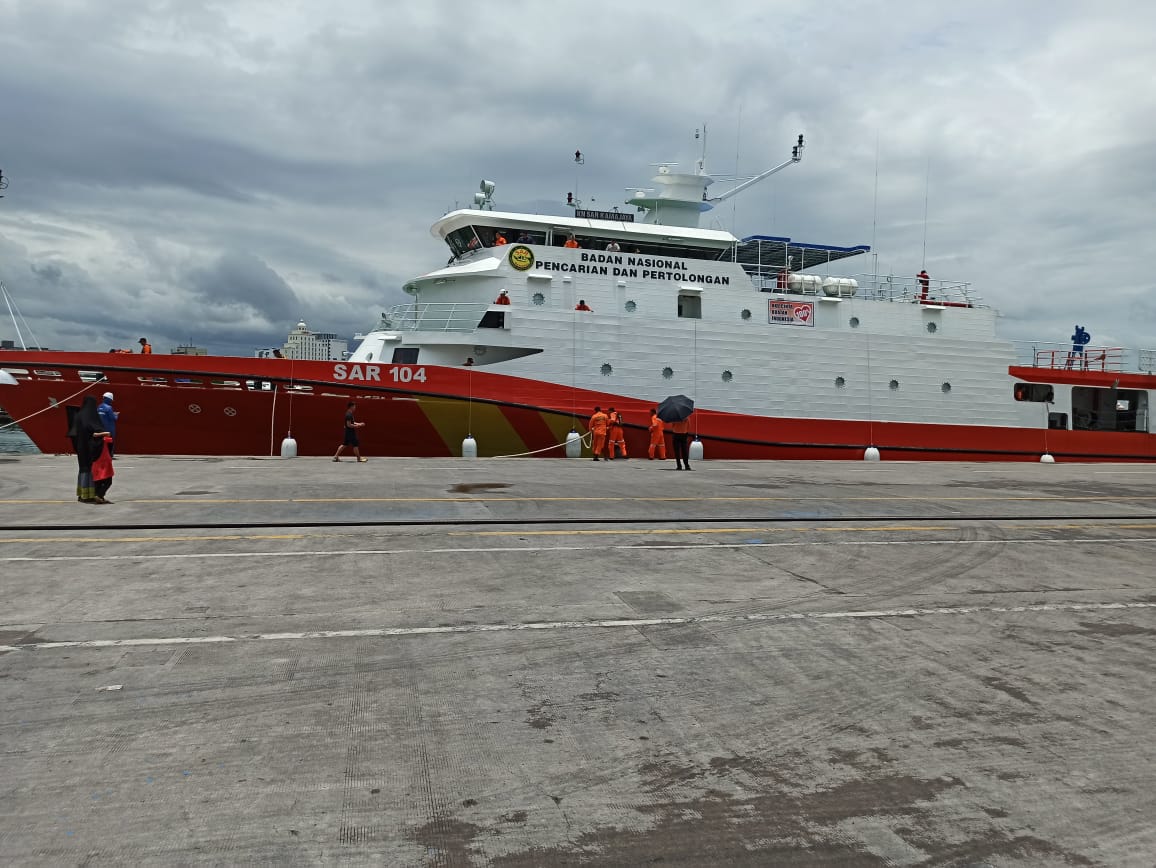 Kapal SAR Baru Basarnas Makassar Tiba di Pelabuhan Soekarno Hatta