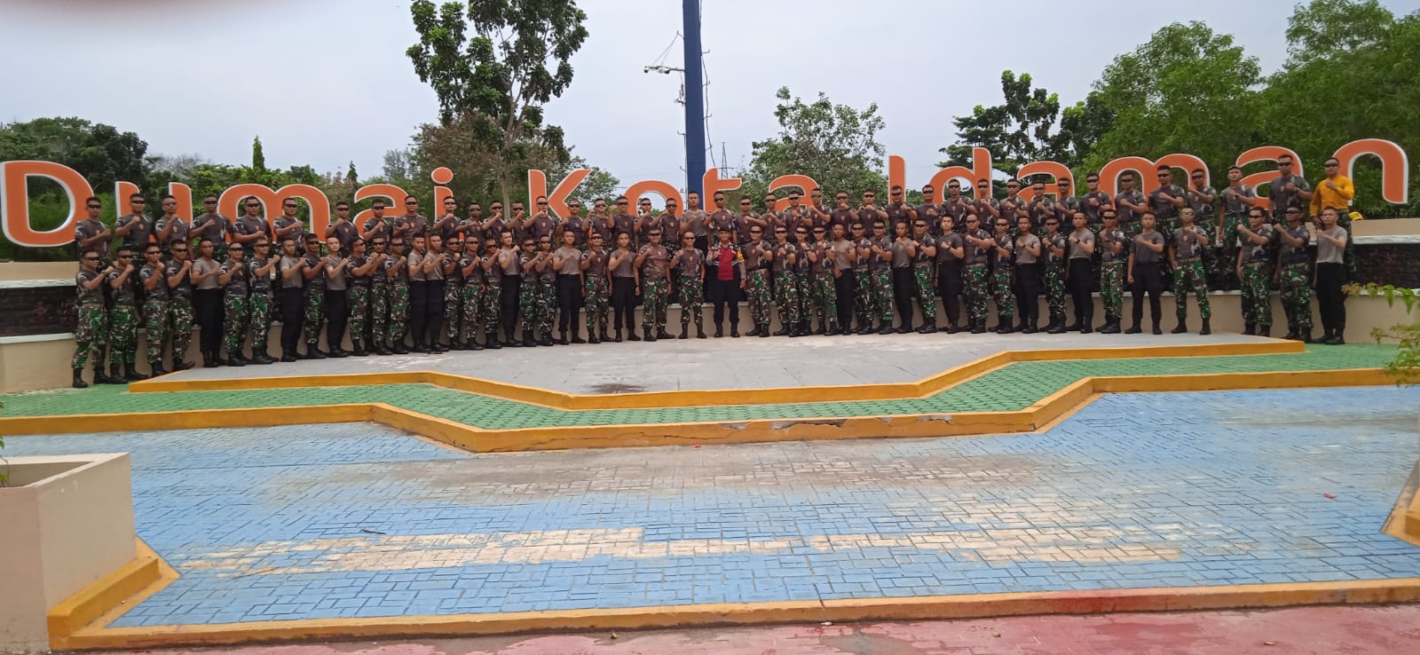 Jalin Sinergitas Lebih Erat, Polres Dumai dan  Arhanud Rudal 004/WSBY  Gelar Olah Raga Bersama