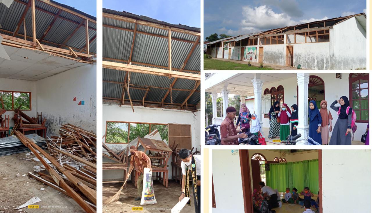 Angin Puting Beliung Sapu Gedung Sekolah MDTA TPI Kebun Sinah Kasih 