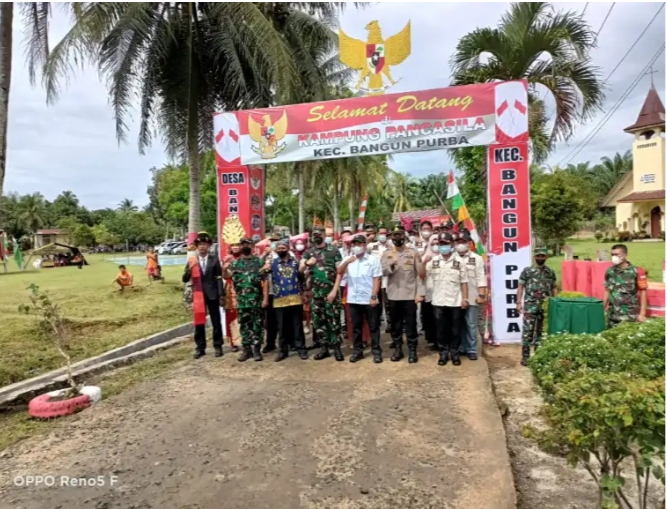 Kapolsek Bangun Purba Polresta Deli Serdang Menghadiri Peresmian Kampung Pancasila Di Desa Bangun Pu