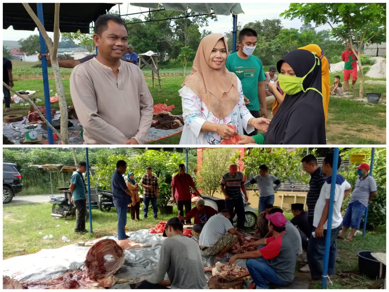 Darma Wijaya Subsidikan Harga 12 Ton Daging  Lembu di 6 Kecamatan Kabupaten Sergai